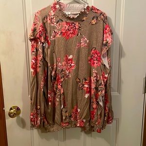 Plus Size Floral Sweater